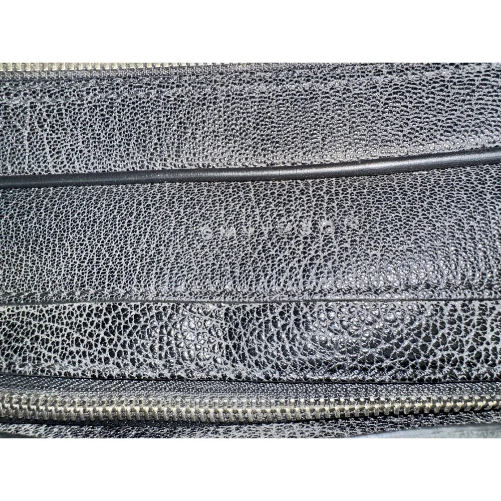 SMYTHSON Panama Leather‎ Double Zip Travel Bag Black